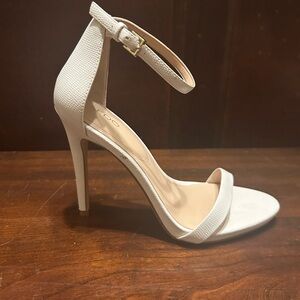 Elegant White High Heel Sandals